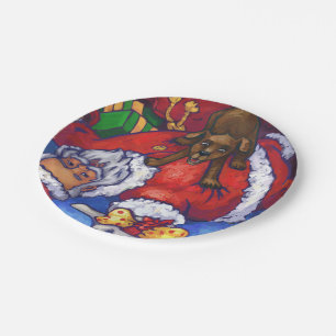 Assiettes En Carton Peinture de Noël
