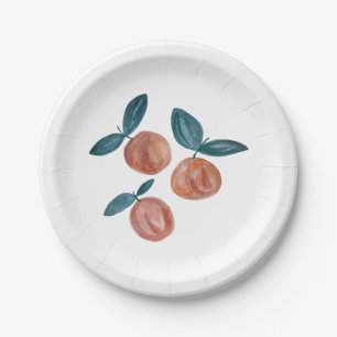 Assiettes En Carton Peinture de pêche Douceur pêche Anniversaire Plaqu