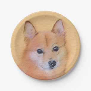 Assiettes En Carton Peinture finlandaise Spitz - Jote Original Chien A