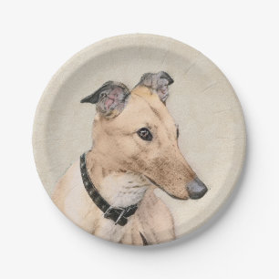 Assiettes En Carton Peinture Greyhound - Cute Original Chien Art