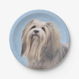 Assiettes En Carton Peinture Havanaise (Argent) - Cute Original Chien 