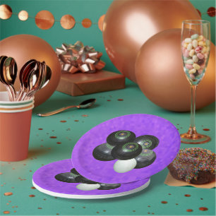 Assiettes En Carton Pelouse violette, Plaques en papier