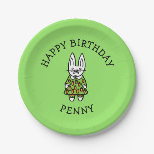 Assiettes En Carton Penny le lapin personnalisé