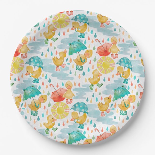 Assiettes En Carton Penny Puddle Duck (Devant)
