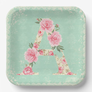 Assiettes En Carton Peonies roses, par Natasha Us