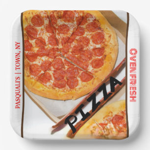 Assiettes En Carton Pepperoni fromage Pizza Restaurant NOM