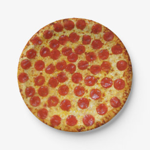 Assiettes En Carton Pepperoni Pizza