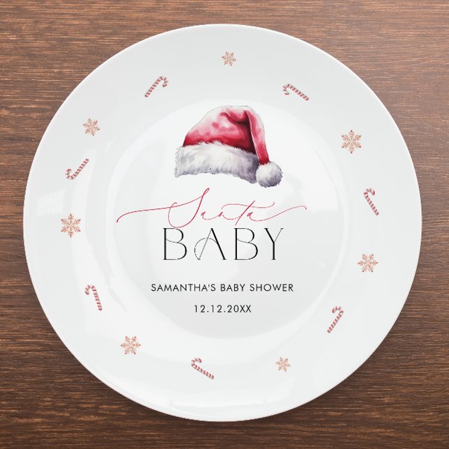 Assiettes En Carton Père Noël Baby Christmas Baby shower Plaques en pa (Créateur téléchargé)