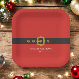 Assiettes En Carton Père Noël Baby Holiday Christmas Party