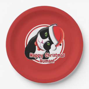 Assiettes En Carton Père Noël Cat