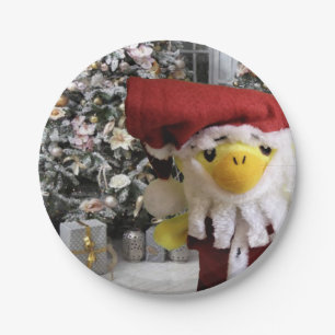 Assiettes En Carton Père Noël Danny Duck.