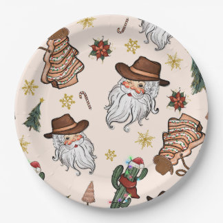 Assiettes En Carton Père Noël Snacks Plaque en papier