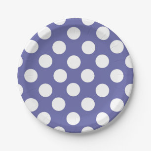 Assiettes En Carton périlleuse   pois blancs