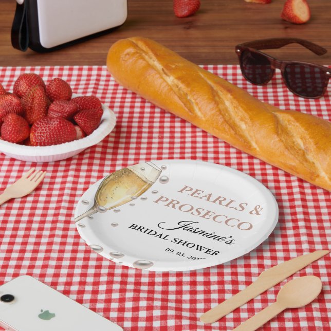Assiettes En Carton Perles Et Parquet La Douche Mariale (Pique-nique)