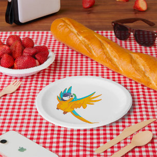Assiettes En Carton Perroquet volant