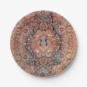 Assiettes En Carton Persia Carpet Black Blue Red