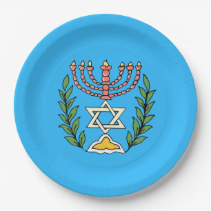 Assiettes En Carton Persian Magen David Menorah