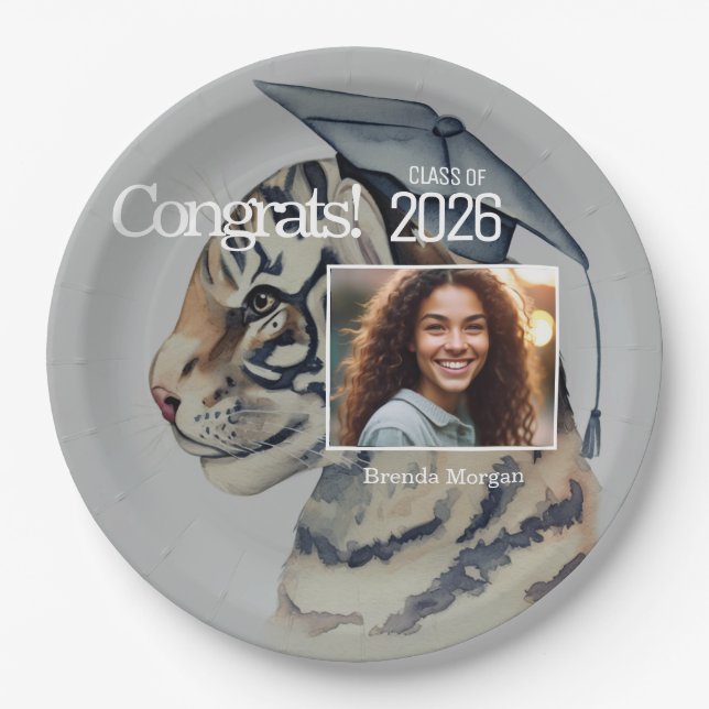 Assiettes En Carton Personalized Graduation (Devant)