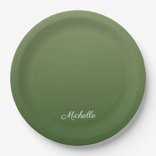 Assiettes En Carton Personalized green