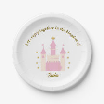 "Personalized Princess and Castle Plates | Magical