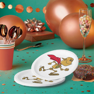 Assiettes En Carton Personnage de dessin animé de robot super-héros en