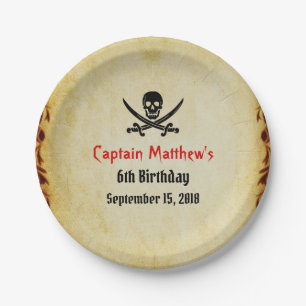 Assiettes En Carton Personnalisable Pirate Theme