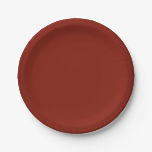 Assiettes En Carton Personnalisable rouge de grenat moderne