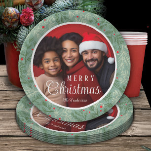Assiettes En Carton Personnalisé Nom Happy Holidays Plaque papier