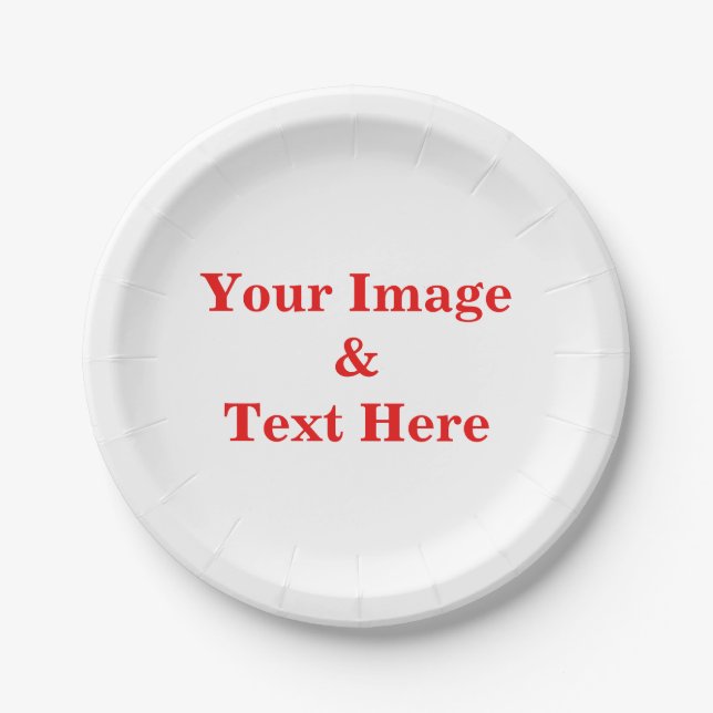 Assiettes En Carton Personnalisé Personnalisé Votre Propre Photo (Devant)