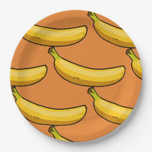 Assiettes En Carton Personnaliser banana