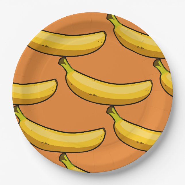 Assiettes En Carton Personnaliser banana (Devant)