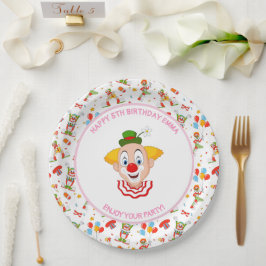 Assiettes En Carton Personnaliser Clown Anniversaire Fête Petite Fun F