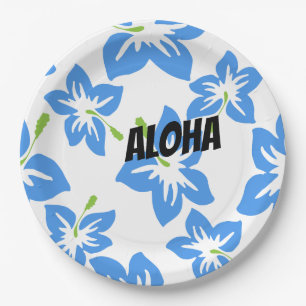Assiettes En Carton Personnaliser Cool Hawaii Flowers