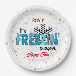 Assiettes En Carton Personnaliser de la saison de gel