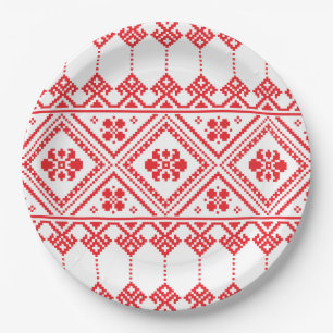 Assiettes En Carton Personnaliser de l'Ukraine