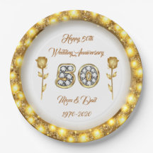 Personnaliser de luxe Happy Gold 50e anniversaire