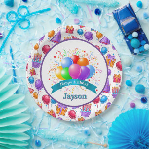 Assiettes En Carton Personnaliser la célébration d'anniversaire
