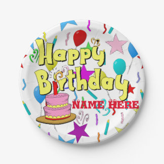 Assiettes En Carton Personnaliser l'Anniversaire