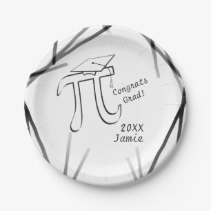 Assiettes En Carton Personnaliser Math Pi Grad Plaque en papier