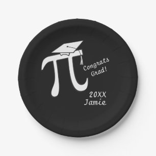 Assiettes En Carton Personnaliser Math Pi Graduation Papier Plaque