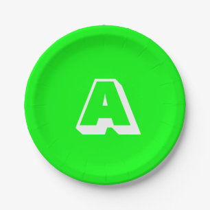 Assiettes En Carton Personnaliser, personnaliser alphabet premier mono