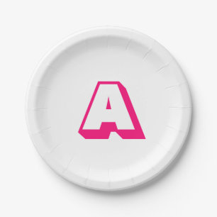 Assiettes En Carton Personnaliser, personnaliser alphabet premier mono