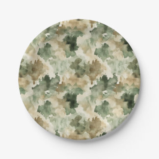 Assiettes En Carton Pet Chasseur Canard Cerf Chasse Camo Garçon