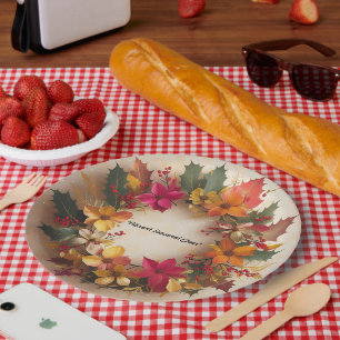 Assiettes En Carton "Pétales de flocon de neige"