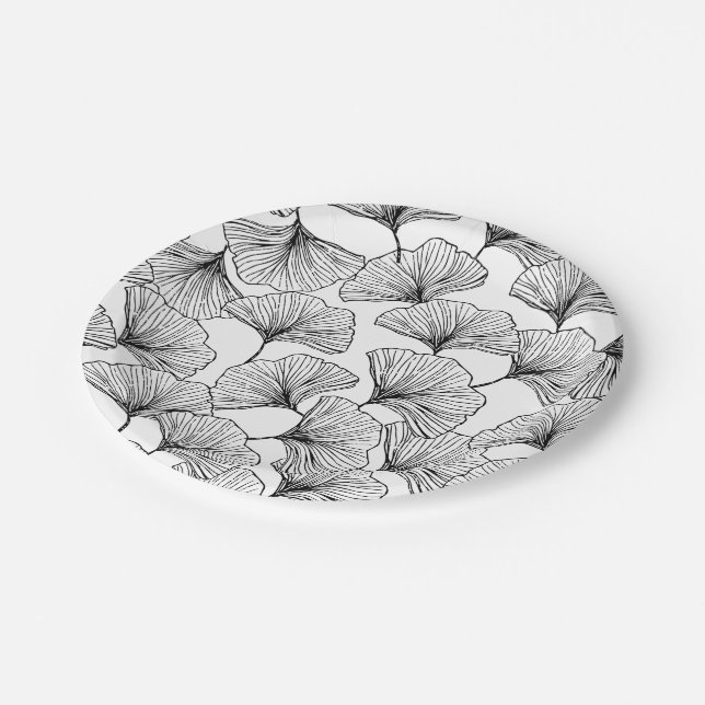 Assiettes En Carton Pétales roses (Angle)
