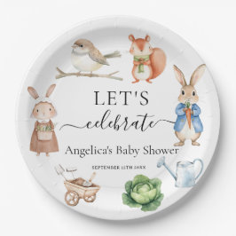 Assiettes En Carton Peter Rabbit Animaux Jardin Outils Baby shower