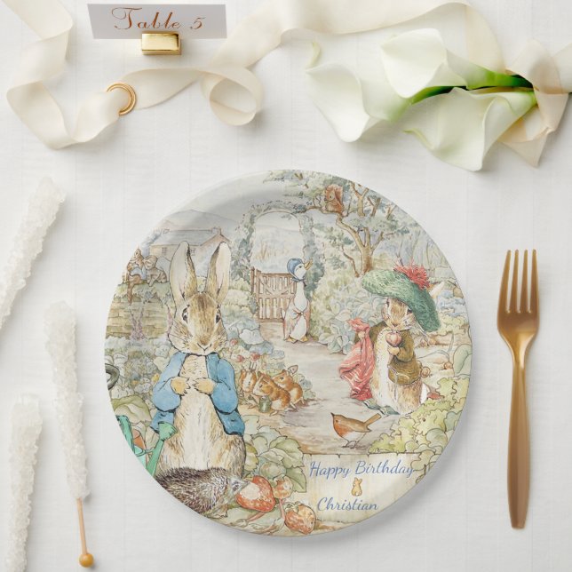 Assiettes En Carton Peter the Rabbit Garden Histoire Anniversaire (Mariage)