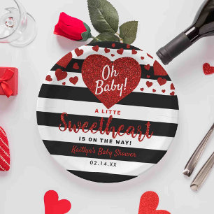 Assiettes En Carton Petit amour Baby shower de la Saint Valentin