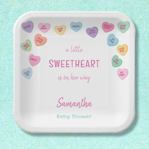 Assiettes En Carton petit baby shower amoureux