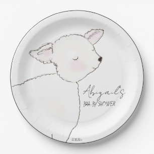 Assiettes En Carton Petit Baby shower d'agneau